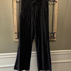 Sienna Sky Black Pinstripe Wide Leg Pants L